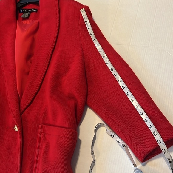 VTG-I.B.diffusion-M-red-lambswool and rabbit hair blend-cardigan sweater/jacket. - Picture 13 of 13